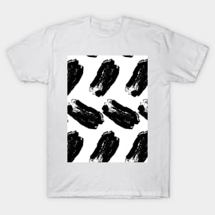 Black bold strokes on a white background T-Shirt